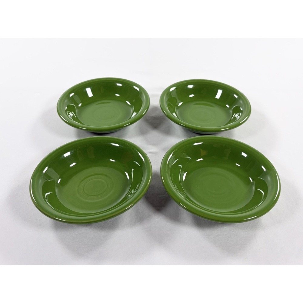 4 Fiesta Shamrock Green Fruit Bowls Homer Laughlin HLC 5 3/8" Retired Fiestaware